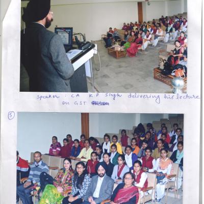 Guest Lecture By Commerce Dept